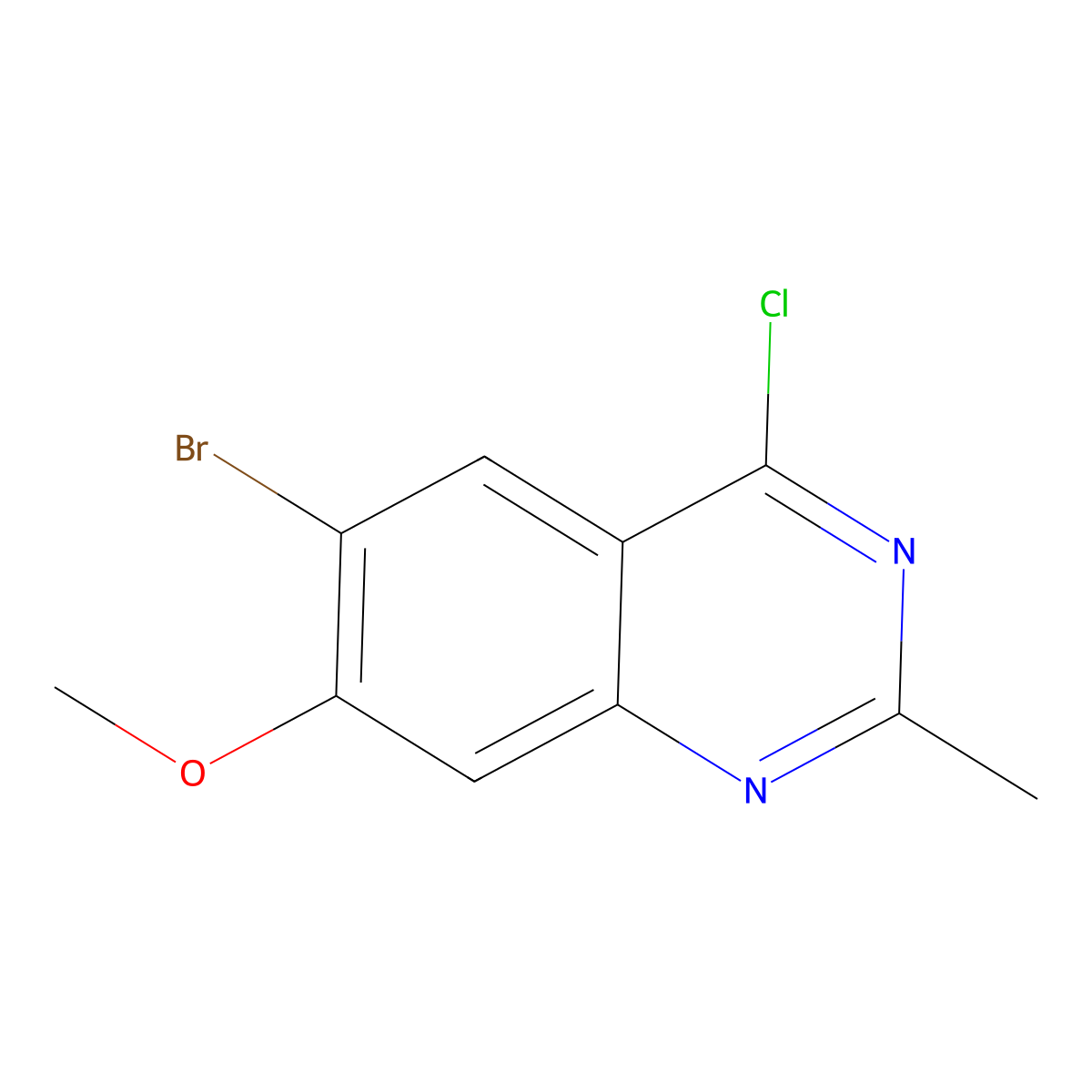 6-Bromo-4-chloro-7-methoxy-2-methylquinazoline molecular structure, CAS 2230840-18-1