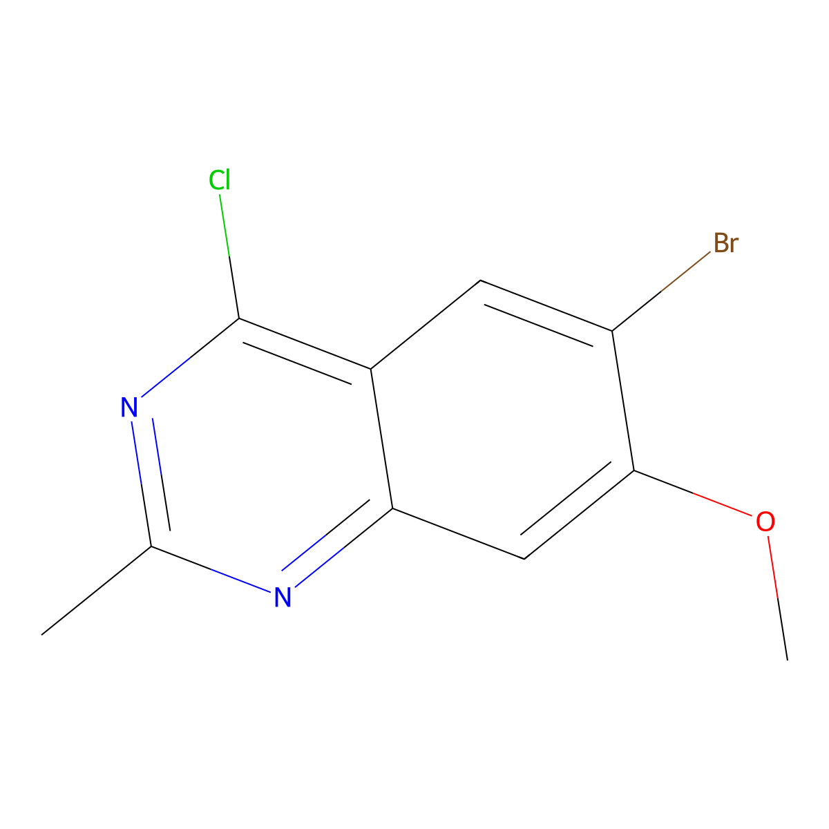 6-Bromo-4-chloro-7-methoxy-2-methylquinazoline molecular structure, CAS 2230840-18-1