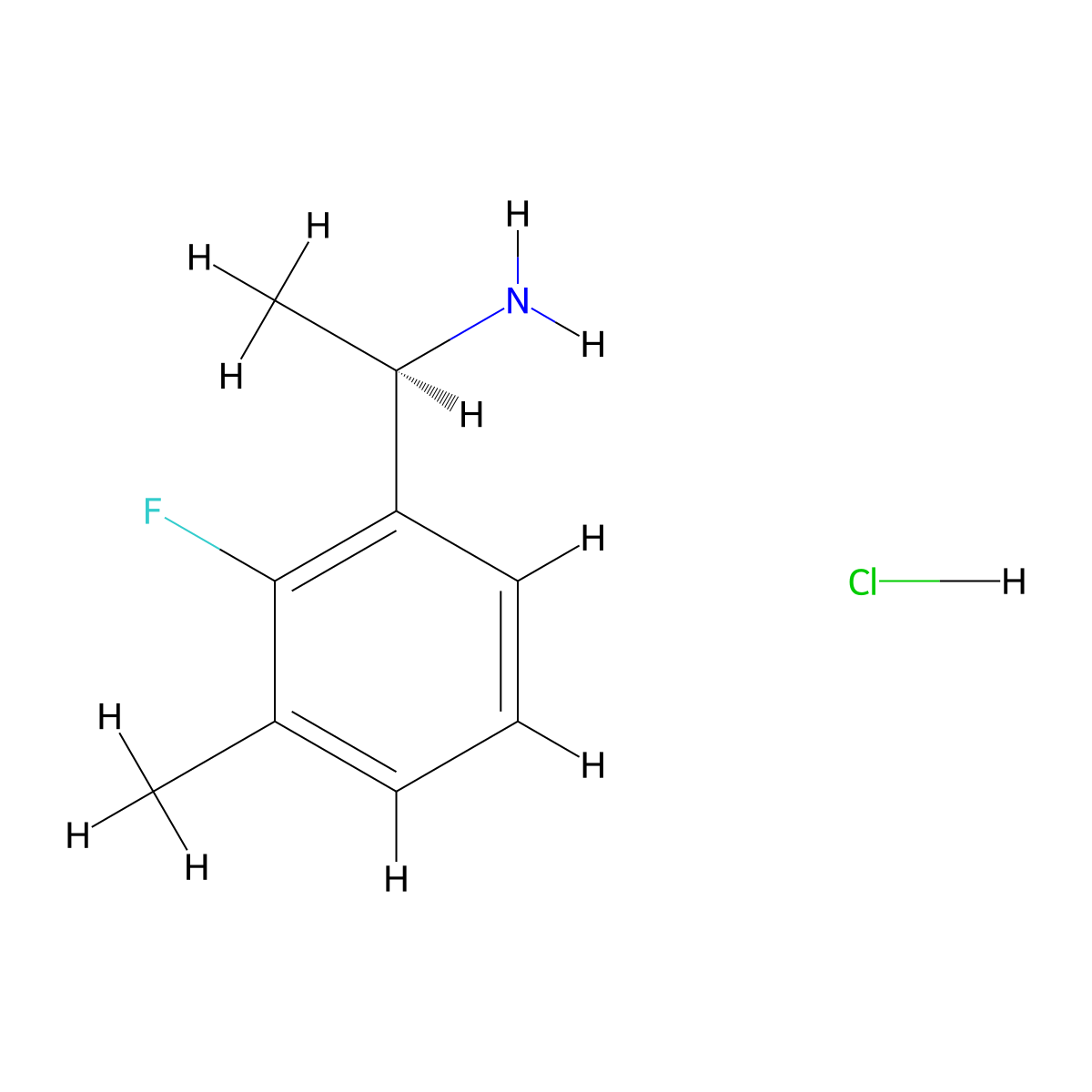 (R)-1-(2-Fluoro-3-methylphenyl)ethan-1-amine (hydrochloride) molecular structure, CAS 2230840-59-0