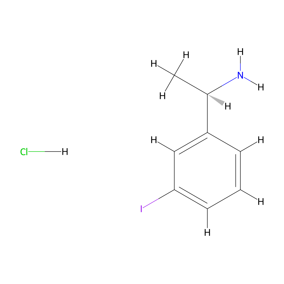 (R)-1-(3-Iodophenyl)ethanamine hydrochloride molecular structure, CAS 2230840-60-3