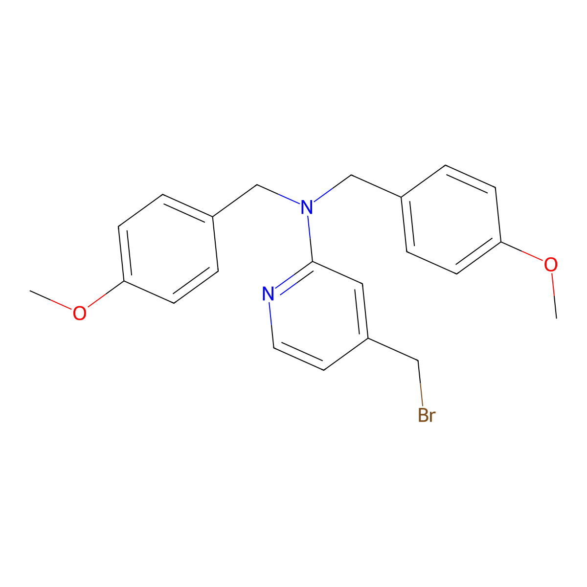 4-(Bromomethyl)-N,N-bis(4-methoxybenzyl)pyridin-2-amine molecular structure, CAS 2230871-73-3
