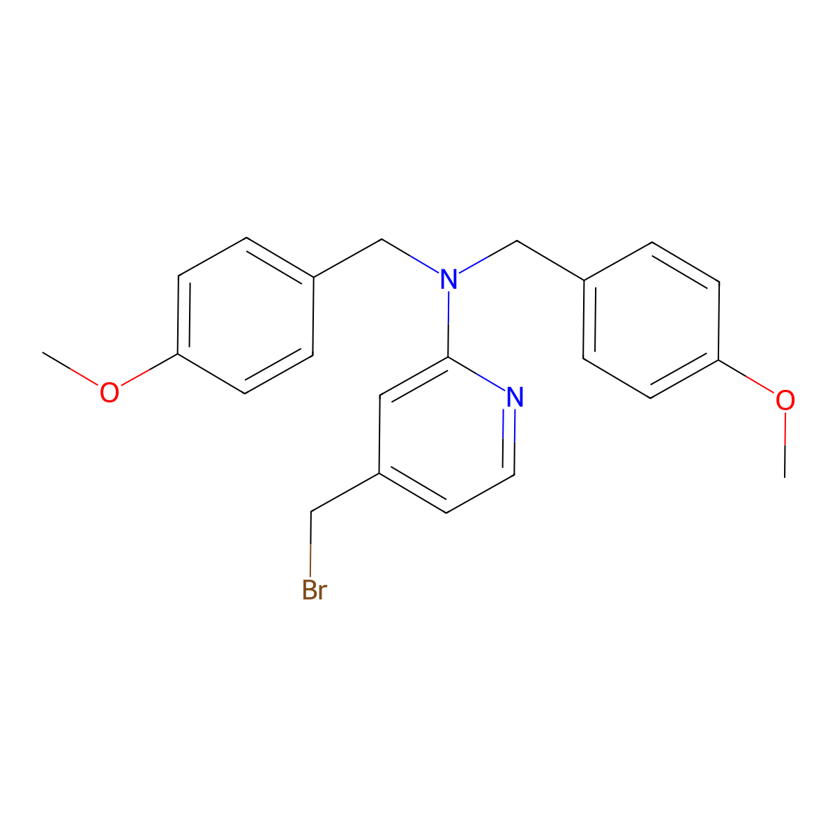 4-(Bromomethyl)-N,N-bis(4-methoxybenzyl)pyridin-2-amine molecular structure, CAS 2230871-73-3