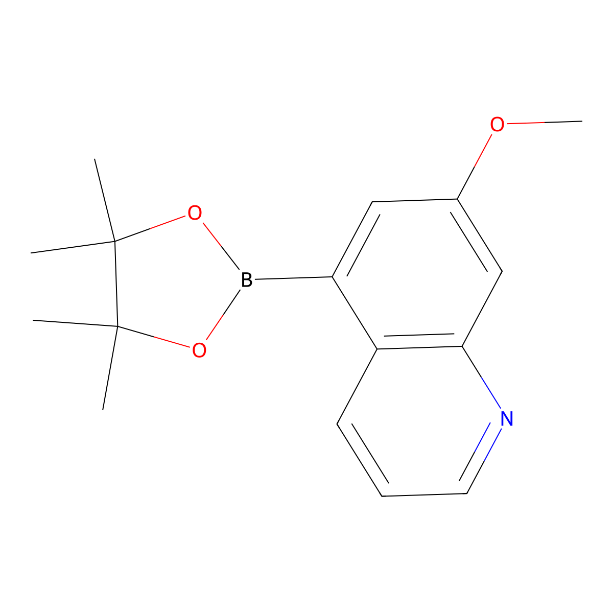 7-Methoxy-5-(4,4,5,5-tetramethyl-1,3,2-dioxaborolan-2-yl)quinoline molecular structure, CAS 2230875-85-9