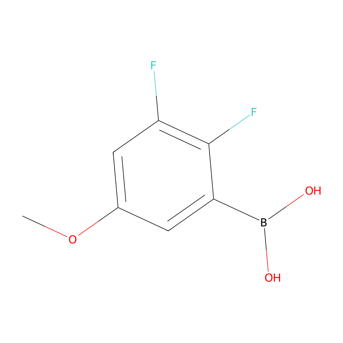 (2,3-Difluoro-5-methoxyphenyl)boronic acid molecular structure, CAS 2230876-12-5