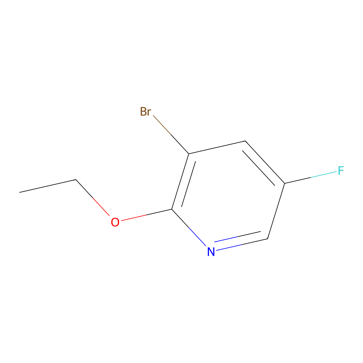 3-Bromo-2-ethoxy-5-fluoropyridine molecular structure, CAS 2230885-39-7