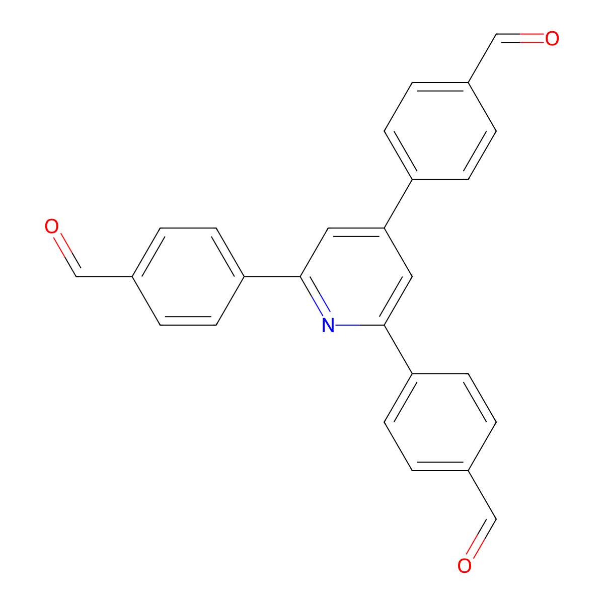 4,4',4''-(Pyridine-2,4,6-triyl)tribenzaldehyde molecular structure, CAS 2230887-26-8