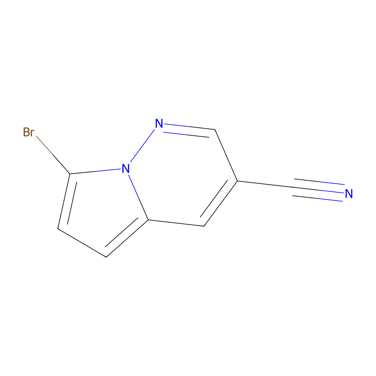 7-Bromopyrrolo[1,2-b]pyridazine-3-carbonitrile molecular structure, CAS 2230897-06-8