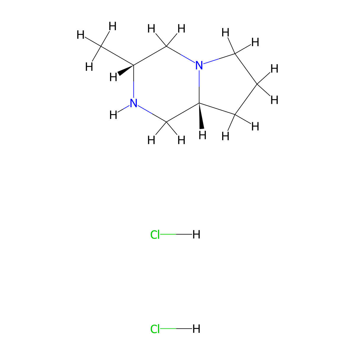 (3R,8aR)-3-methyloctahydropyrrolo[1,2-a]pyrazine dihydrochloride molecular structure, CAS 2230901-08-1
