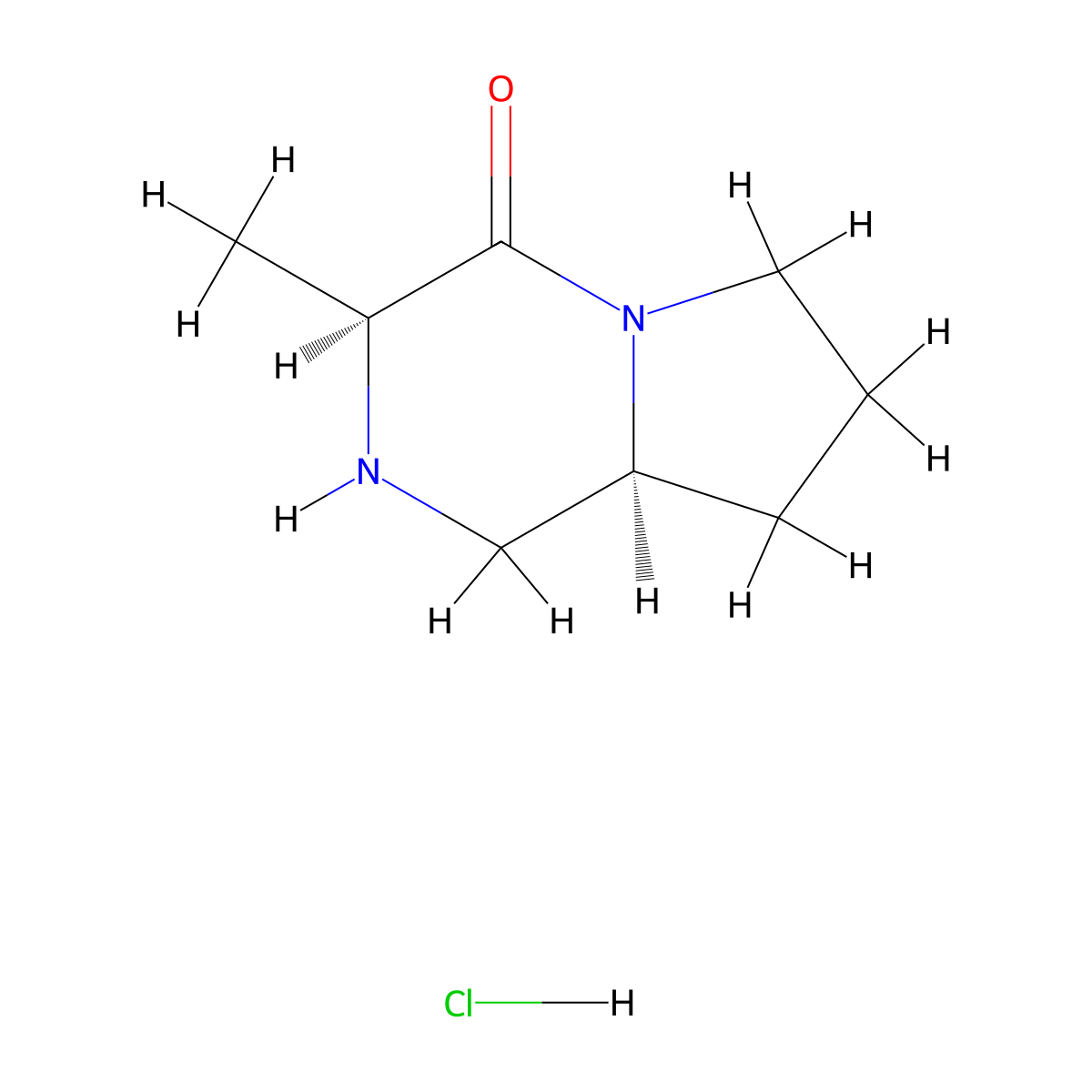 (3S,8aS)-3-methylhexahydropyrrolo[1,2-a]pyrazin-4(1H)-one hydrochloride molecular structure, CAS 2230901-11-6