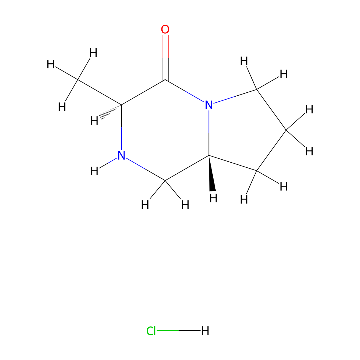 (3S,8aR)-3-methylhexahydropyrrolo[1,2-a]pyrazin-4(1H)-one hydrochloride molecular structure, CAS 2230901-16-1