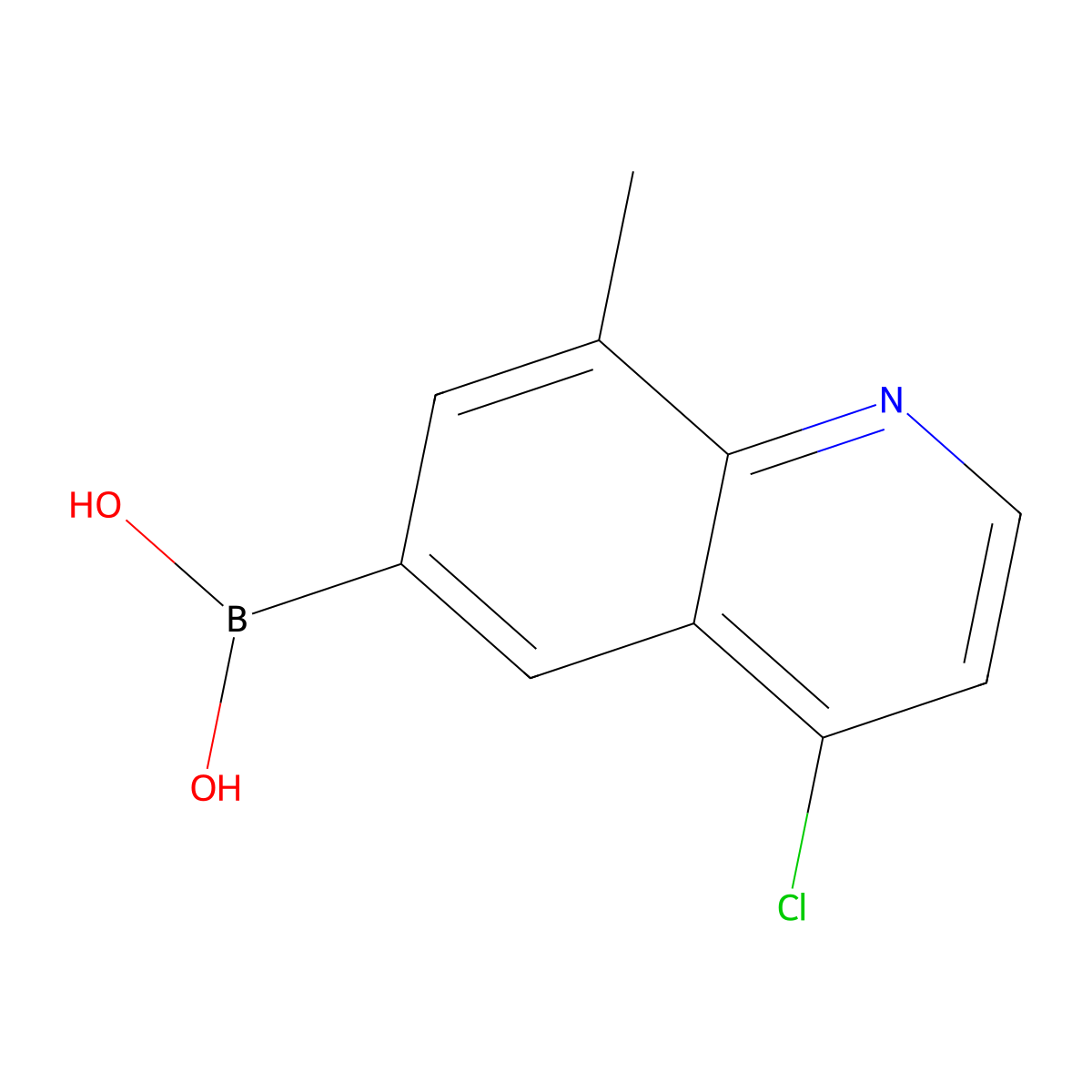 (4-Chloro-8-methylquinolin-6-yl)boronic acid molecular structure, CAS 2230902-82-4