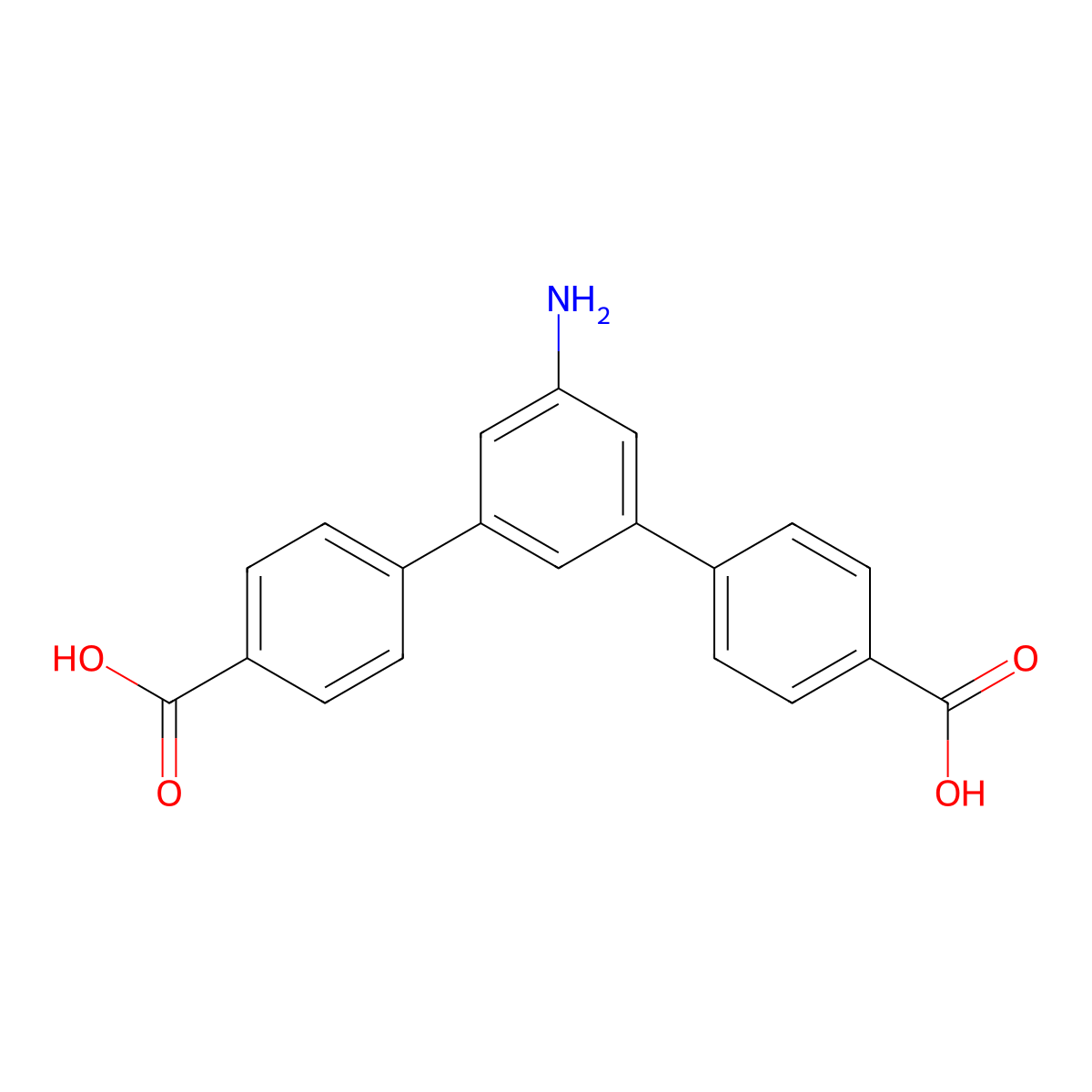 5'-Amino-[1,1':3',1''-terphenyl]-4,4''-dicarboxylic acid molecular structure, CAS 2230912-22-6