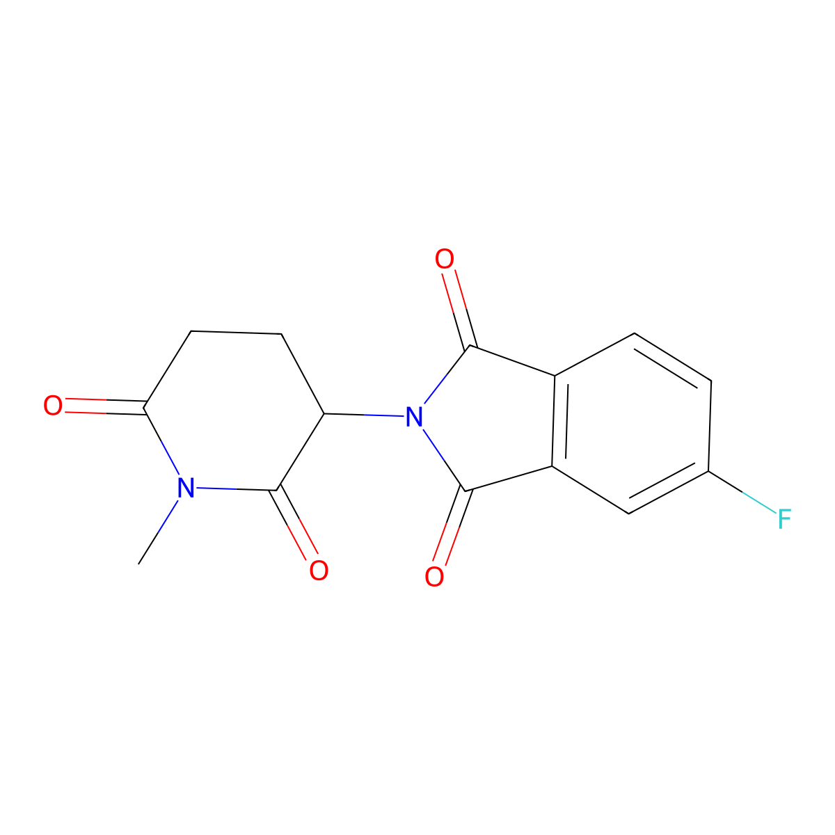 5-fluoro-2-(1-methyl-2,6-dioxo-3-piperidinyl)-1H-Isoindole-1,3(2H)-dione molecular structure, CAS 2230957-36-3