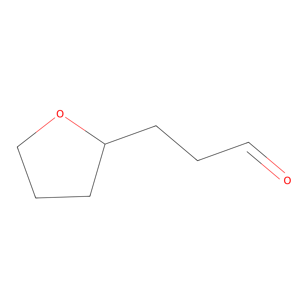 3-(Oxolan-2-yl)propanal molecular structure, CAS 2231-54-1