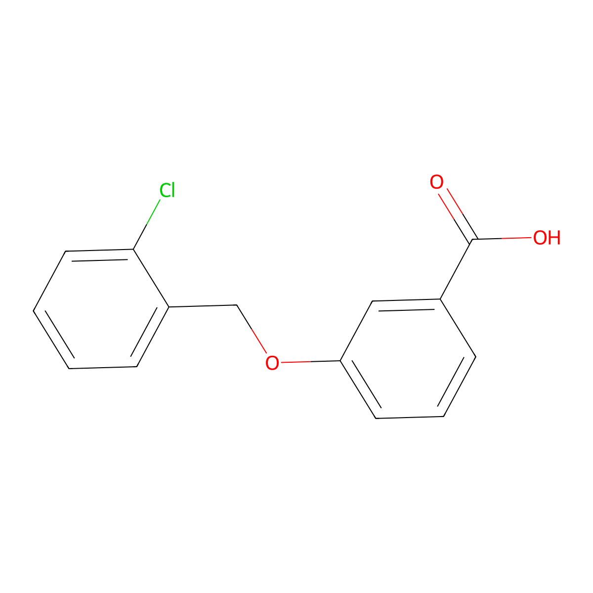 3-[(2-Chlorobenzyl)oxy]benzoic acid molecular structure, CAS 223102-78-1