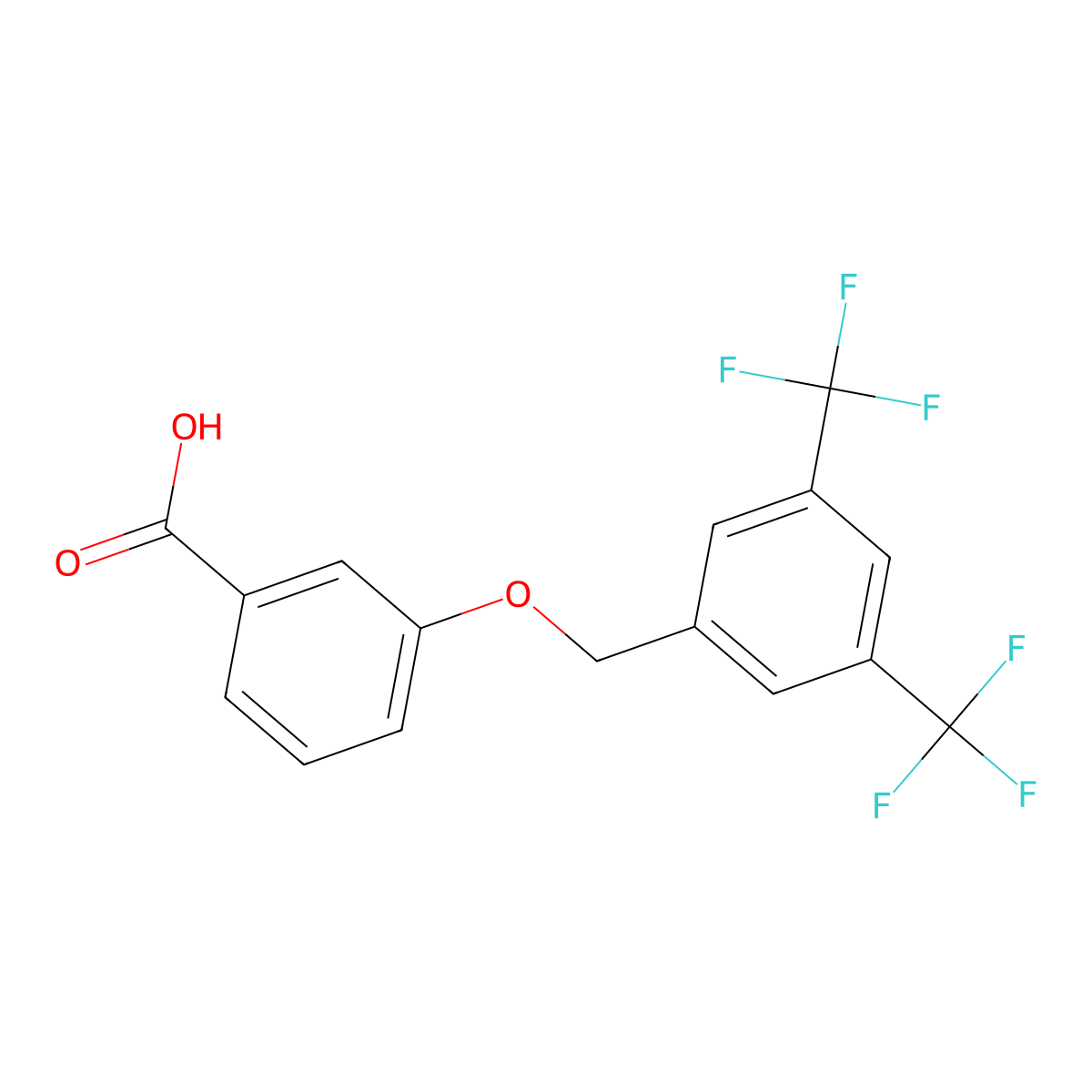 3-[[3,5-Bis(trifluoromethyl)phenyl]methoxy]benzoic acid molecular structure, CAS 223102-79-2