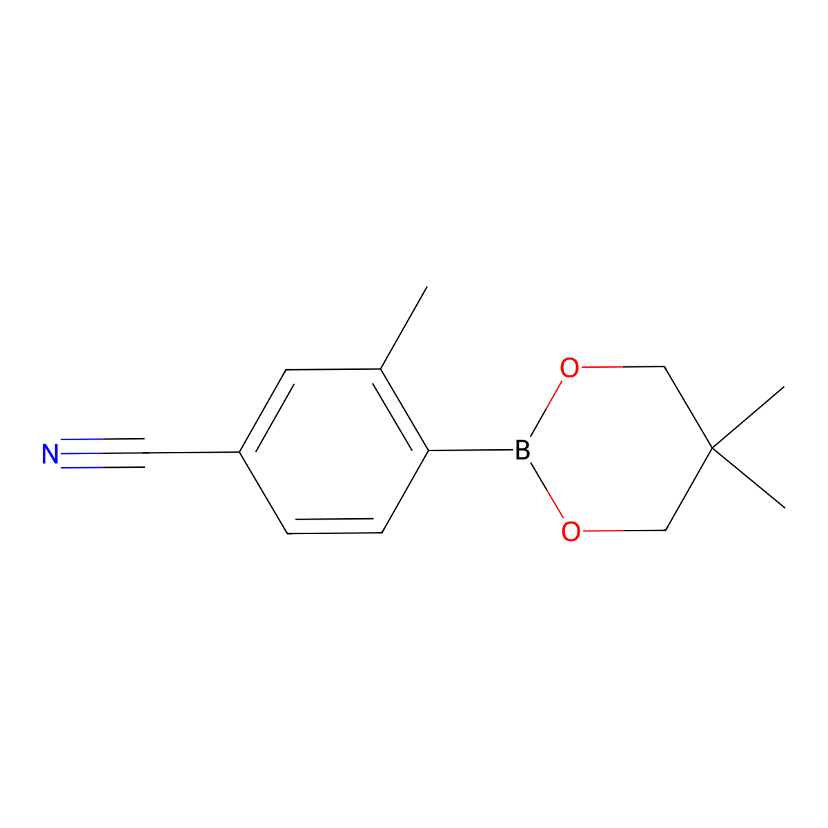 4-(5,5-Dimethyl-1,3,2-dioxaborinan-2-yl)-3-methyl-benzonitrile molecular structure, CAS 2231089-47-5