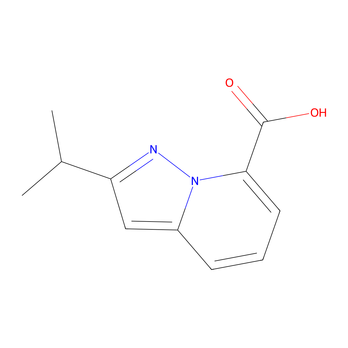 2-Isopropylpyrazolo[1,5-a]pyridine-7-carboxylic acid molecular structure, CAS 2231102-97-7