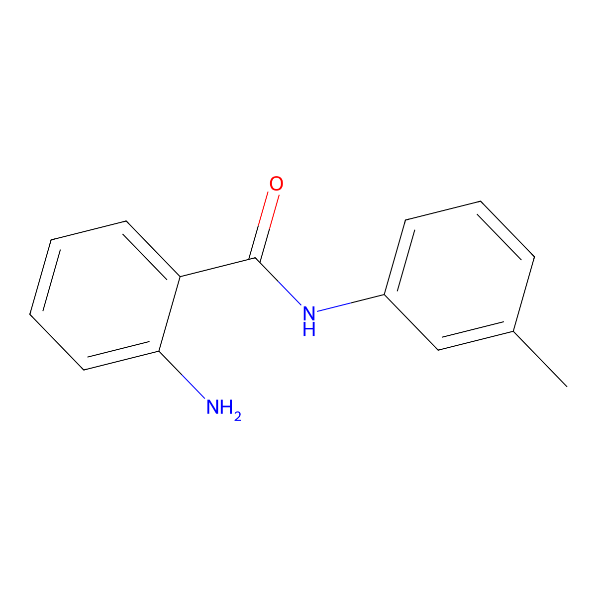 2-amino-N-(3-methylphenyl)benzamide molecular structure, CAS 22312-62-5
