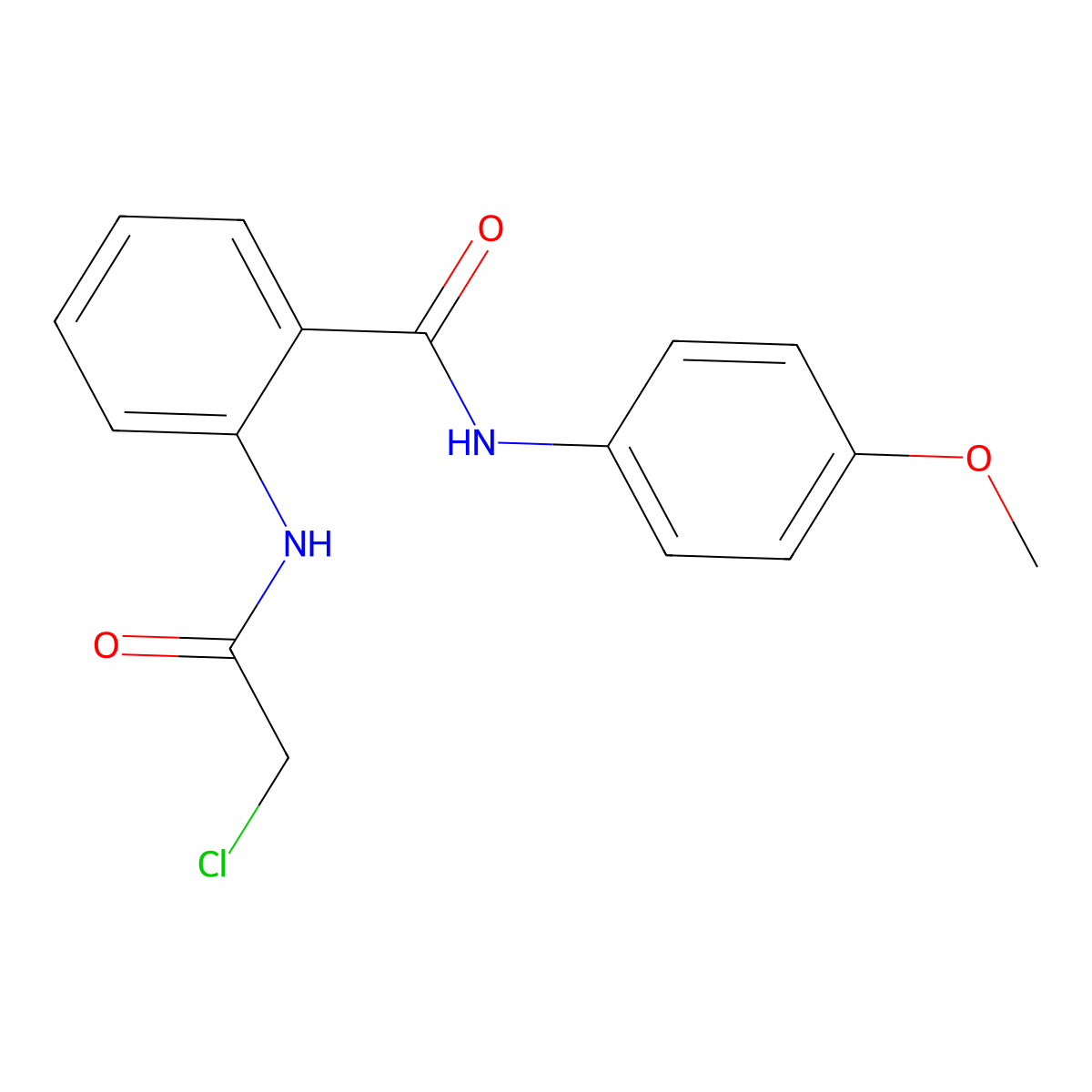 2-(2-chloroacetamido)-N-(4-methoxyphenyl)benzamide molecular structure, CAS 22312-68-1