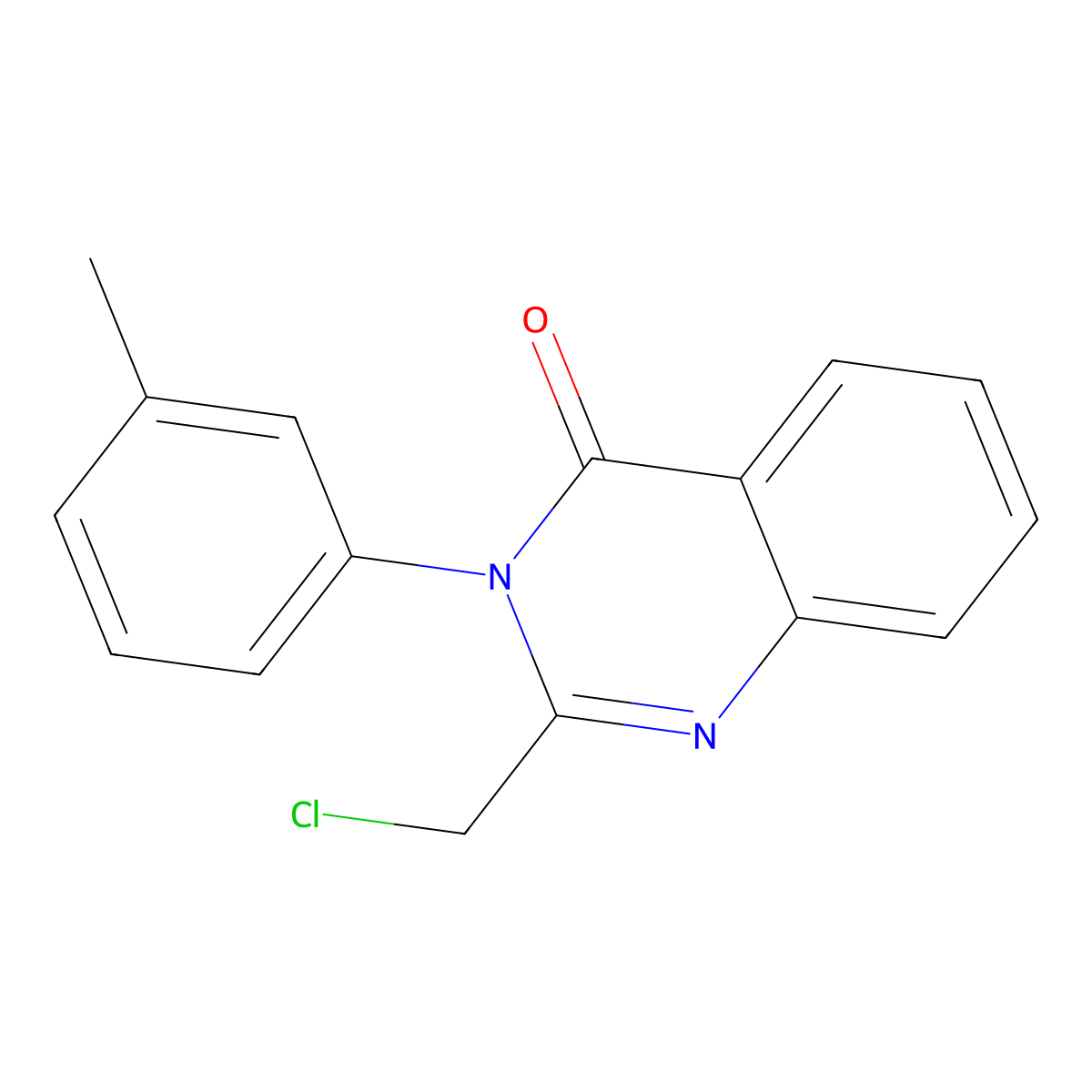2-(chloromethyl)-3-(3-methylphenyl)quinazolin-4(3H)-one molecular structure, CAS 22312-79-4