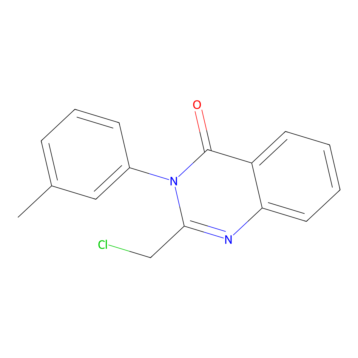 2-(chloromethyl)-3-(3-methylphenyl)quinazolin-4(3H)-one molecular structure, CAS 22312-79-4