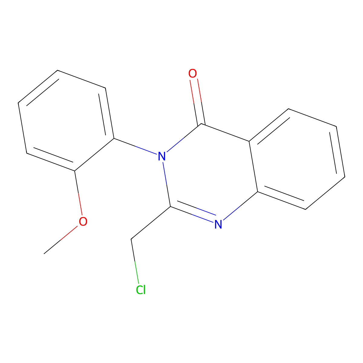 2-(chloromethyl)-3-(2-methoxyphenyl)quinazolin-4(3H)-one molecular structure, CAS 22312-81-8
