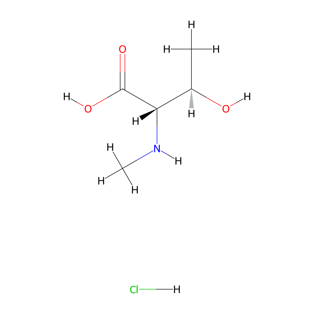 N-alpha-Methyl-L-threonine hydrochloride (Me-L-Thr-OH.HCl) molecular structure, CAS 2231246-86-7