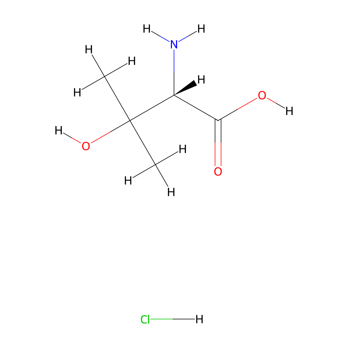 (S)-2-Amino-3-hydroxy-3-methylbutanoic acid hydrochloride molecular structure, CAS 2231249-10-6