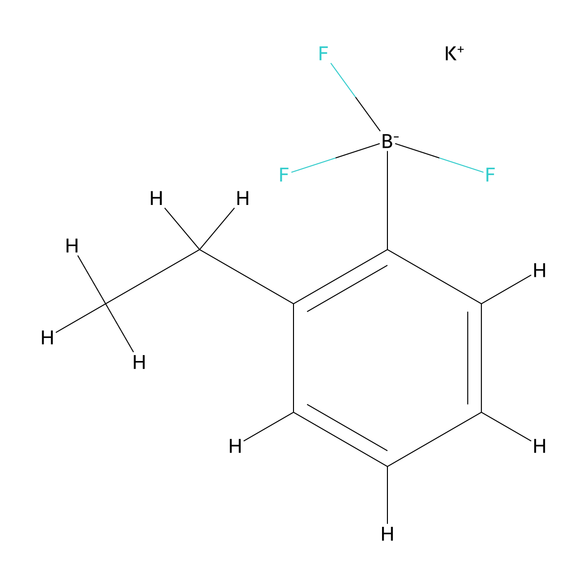 Potassium (2-ethylphenyl)trifluoroboranuide molecular structure, CAS 2231256-73-6