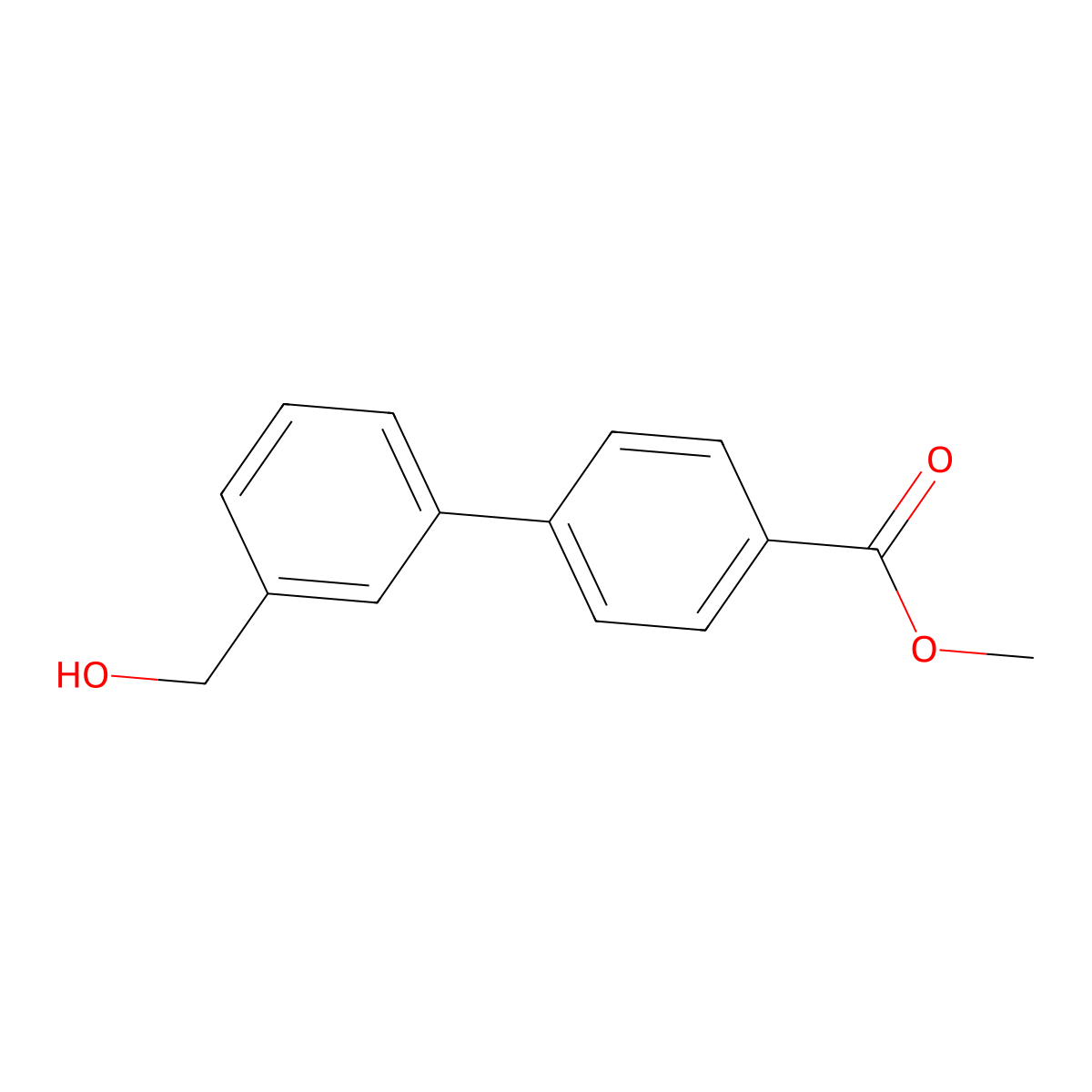 Methyl 4-[3-(hydroxymethyl)phenyl]benzoate molecular structure, CAS 223126-96-3