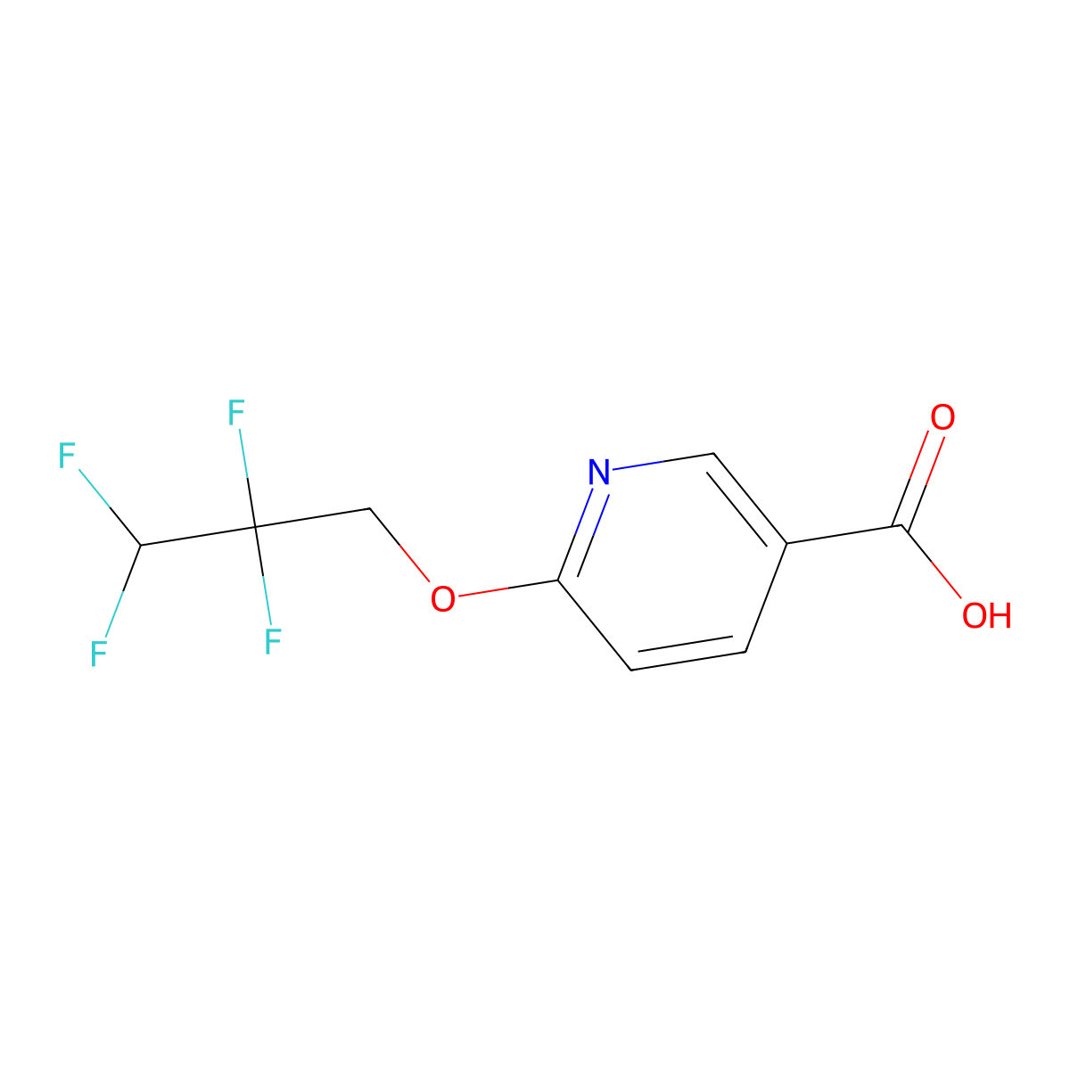 6-(2,2,3,3-Tetrafluoropropoxy)pyridine-3-carboxylic acid molecular structure, CAS 223127-25-1