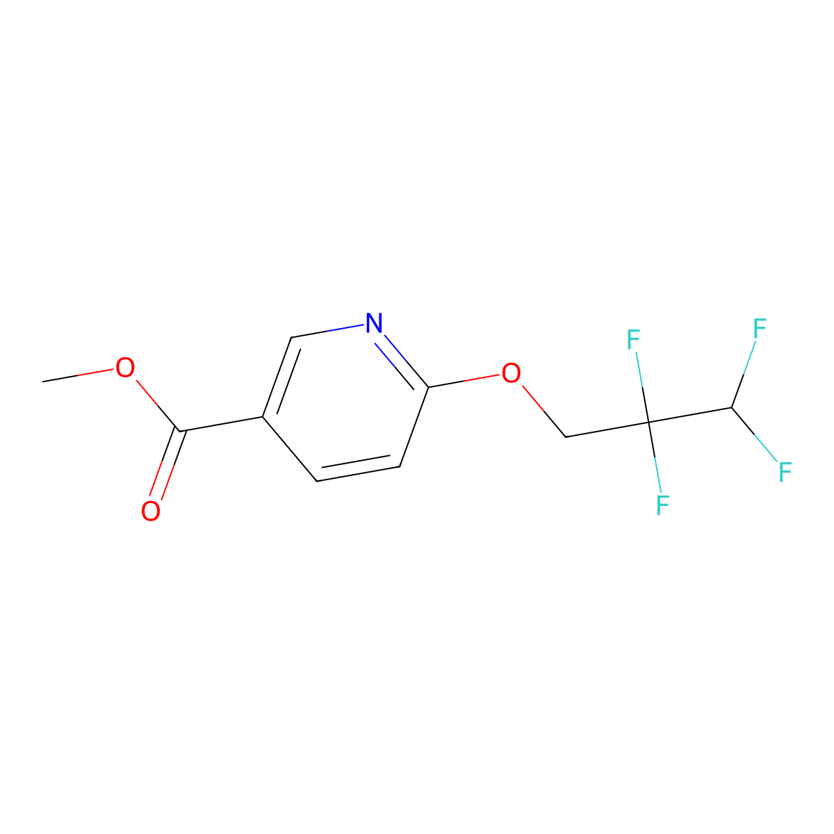 Methyl 6-(2,2,3,3-tetrafluoropropoxy)nicotinate molecular structure, CAS 223127-26-2