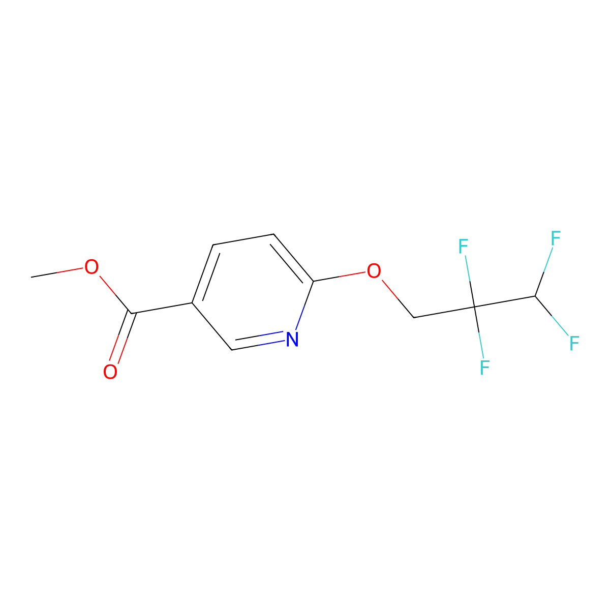 Methyl 6-(2,2,3,3-tetrafluoropropoxy)nicotinate molecular structure, CAS 223127-26-2