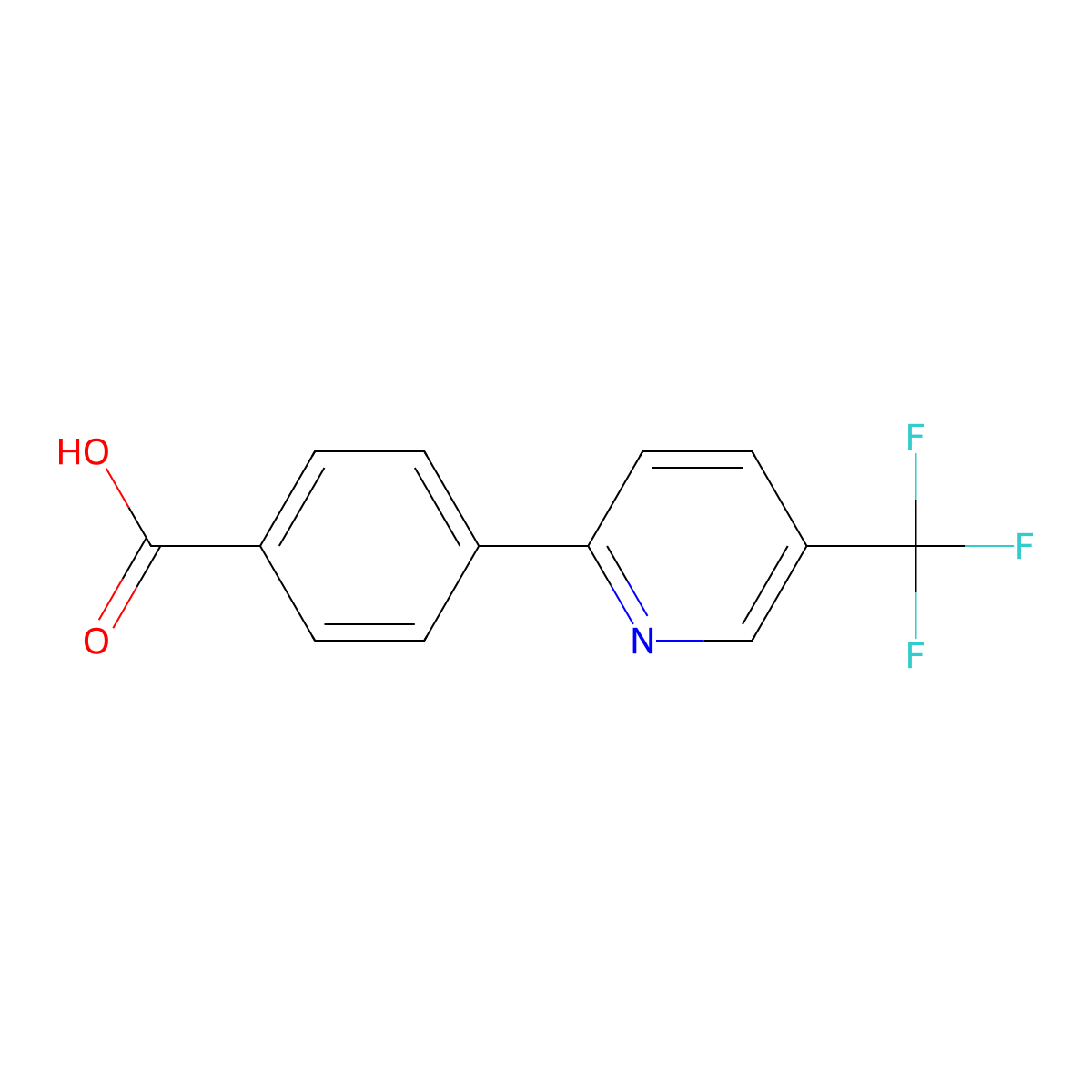 4-[5-(Trifluoromethyl)pyridin-2-yl]benzoic acid molecular structure, CAS 223127-47-7