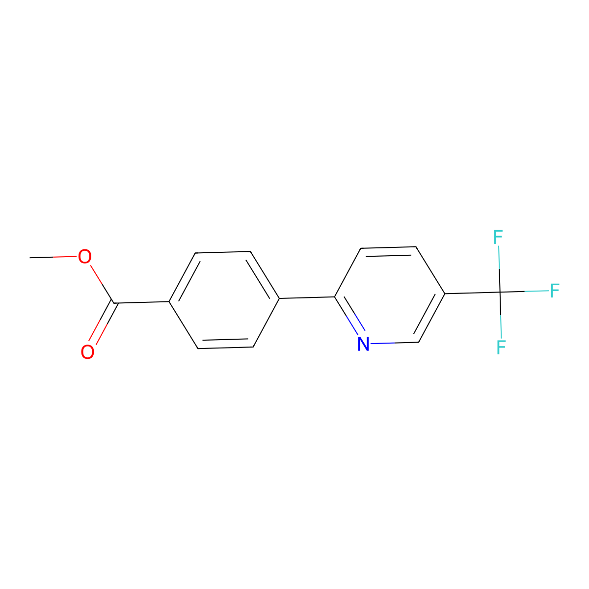 Methyl 4-[5-(trifluoromethyl)pyridin-2-yl]benzoate molecular structure, CAS 223127-48-8