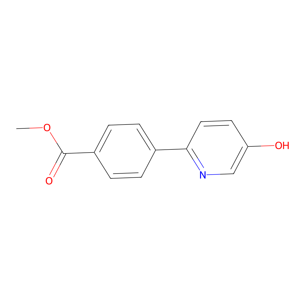 5-Hydroxy-2-(4-methoxycarbonylphenyl)pyridine molecular structure, CAS 223127-59-1