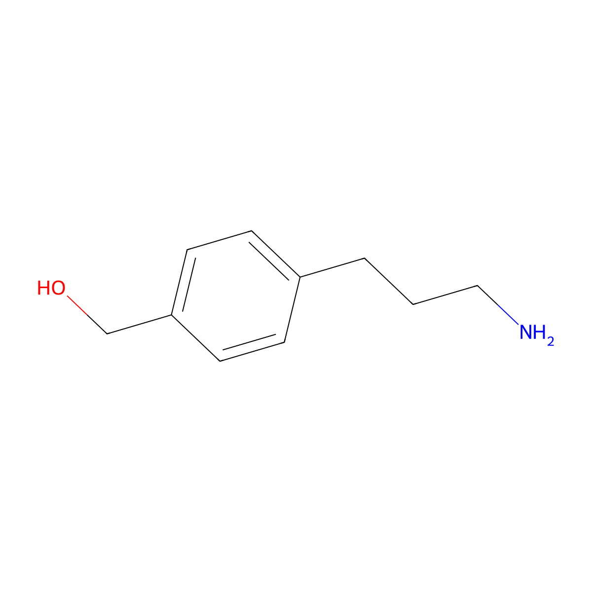 Benzenemethanol, 4-(3-aminopropyl)- molecular structure, CAS 223128-08-3