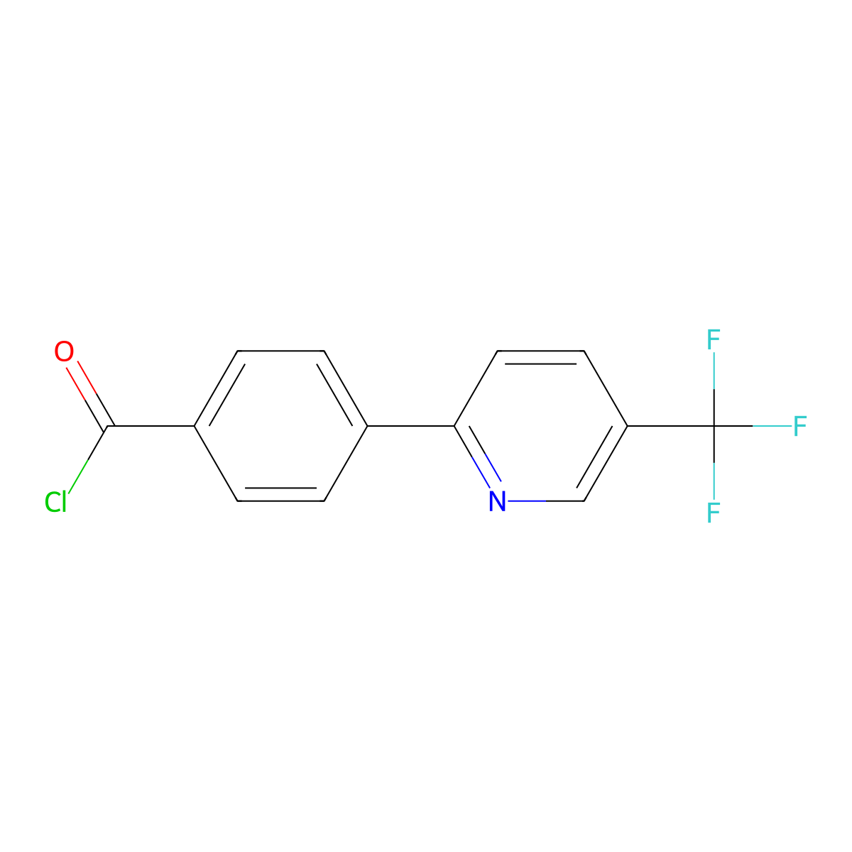 4-(5-Trifluoromethyl-pyridin-2-YL)-benzoyl chloride molecular structure, CAS 223128-27-6