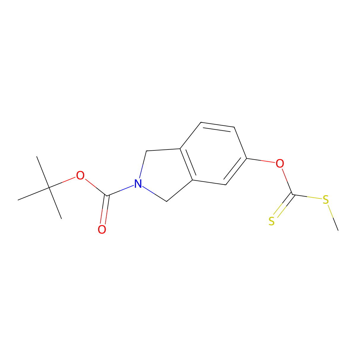 O-(2-Boc-5-isoindolinyl) S-methyl carbonodithioate molecular structure, CAS 2231294-33-8