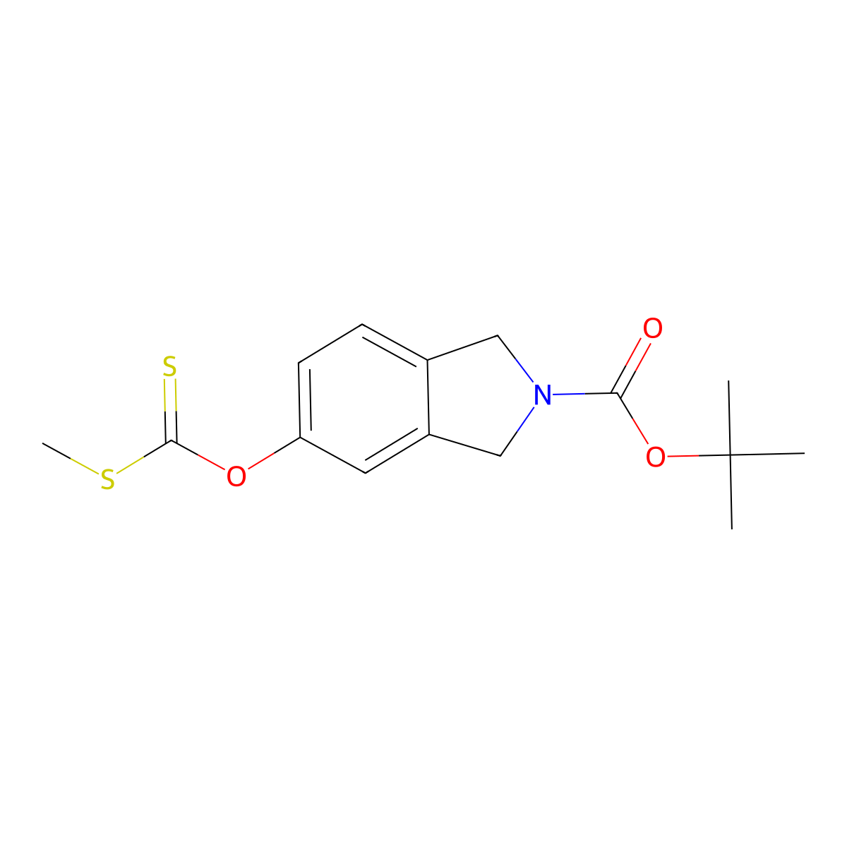 O-(2-Boc-5-isoindolinyl) S-methyl carbonodithioate molecular structure, CAS 2231294-33-8