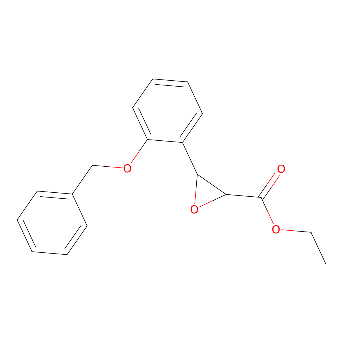 Ethyl 3-(2-(benzyloxy)phenyl)oxirane-2-carboxylate molecular structure, CAS 2231304-60-0