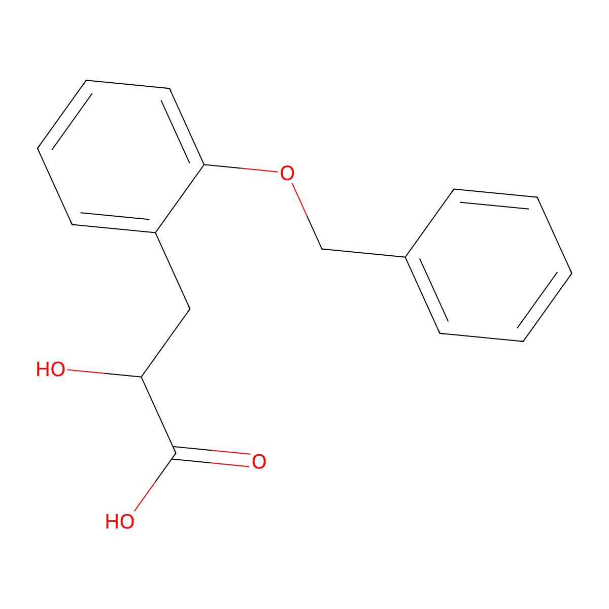 (S)-3-(2-(benzyloxy)phenyl)-2-hydroxypropanoic acid molecular structure, CAS 2231304-67-7