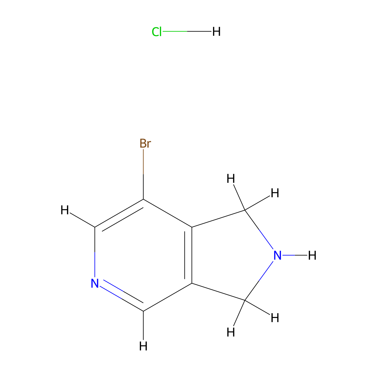 7-Bromo-2,3-dihydro-1H-pyrrolo[3,4-c]pyridine hydrochloride molecular structure, CAS 2231312-69-7