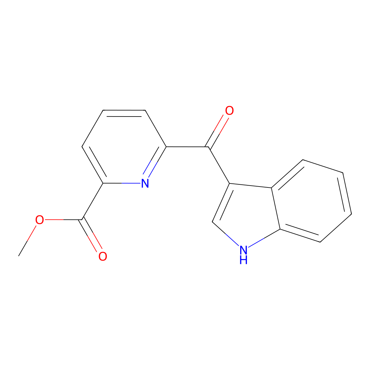 Methyl 6-(1H-indole-3-carbonyl)picolinate molecular structure, CAS 2231344-32-2