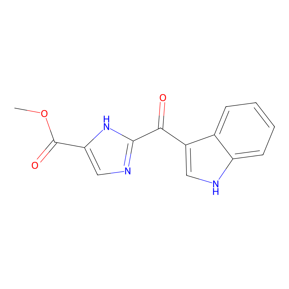 Methyl 2-(1H-indole-3-carbonyl)-1H-imidazole-5-carboxylate molecular structure, CAS 2231344-39-9