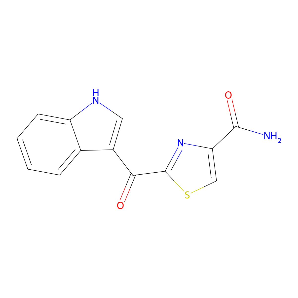 2-(1H-Indole-3-carbonyl)thiazole-4-carboxamide molecular structure, CAS 2231345-24-5