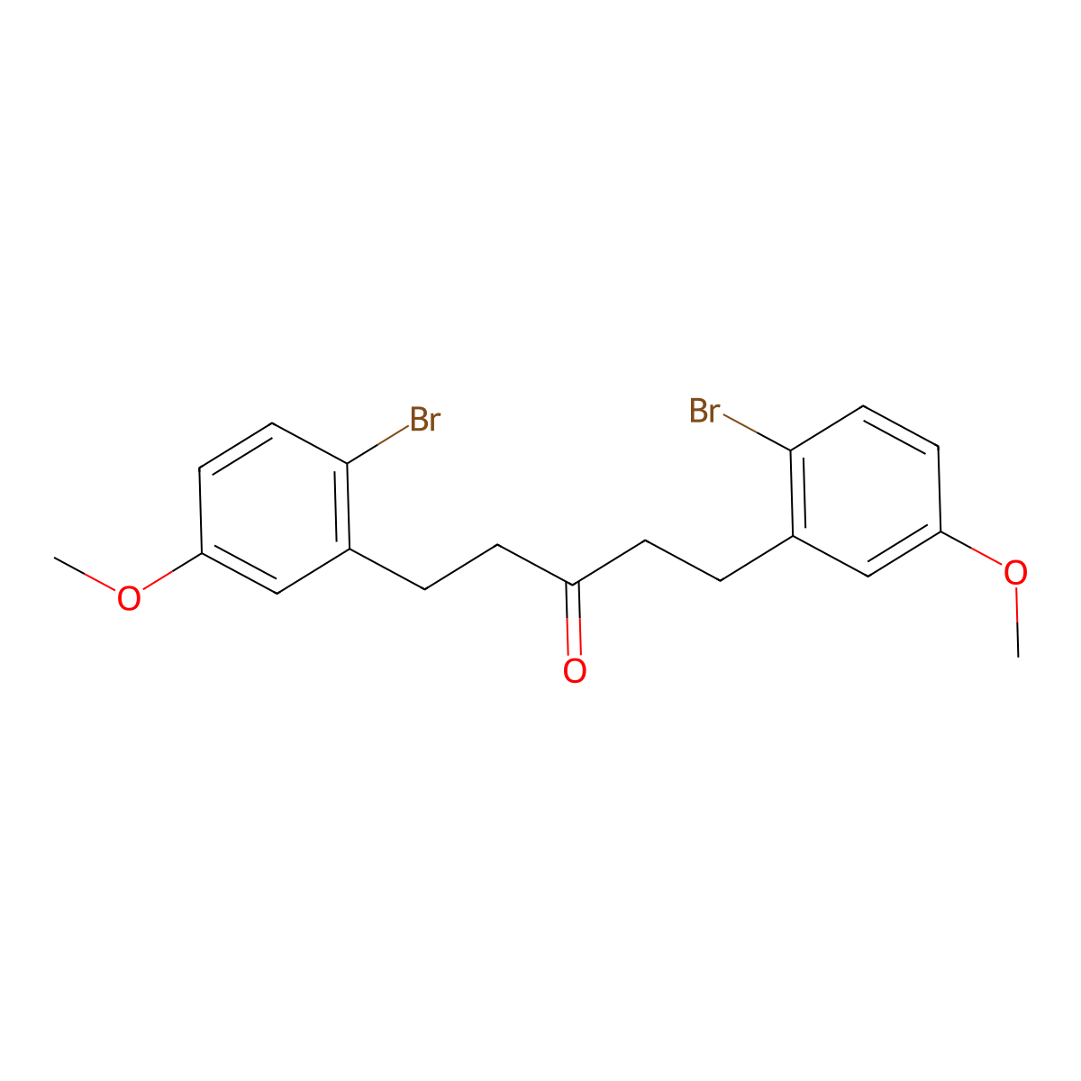 1,5-Bis(2-bromo-5-methoxyphenyl)pentan-3-one molecular structure, CAS 223137-71-1