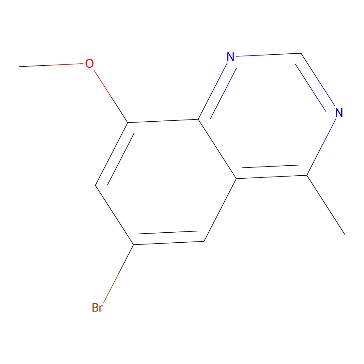6-Bromo-8-methoxy-4-methylquinazoline molecular structure, CAS 2231399-82-7