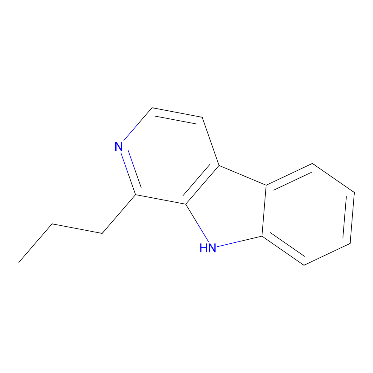 1-propyl-9H-pyrido[3,4-b]indole molecular structure, CAS 22314-96-1